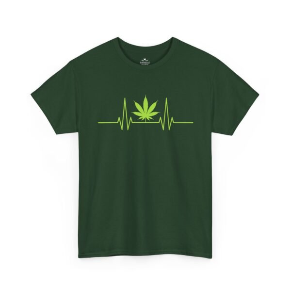 Cannabis Heartbeat Tee — Marijuana Leaf ECG