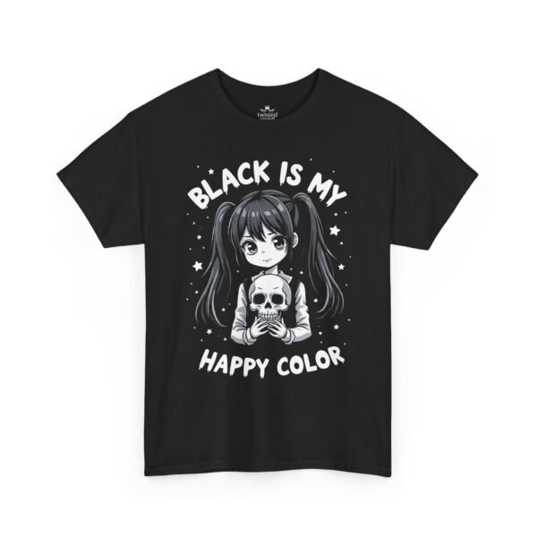 Black Anime Girl "Black Is My Happy Color" T-Shirt