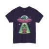 Alien UFO Abduction — Cute Green Alien Beaming Up Potted Marijuana Plant