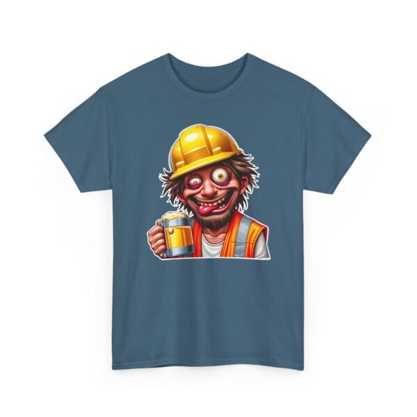 Construction Worker Beer T-Shirt — Funny Hard Hat Drinker Tee