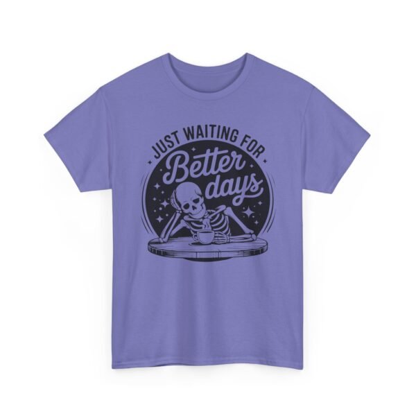 Just Waiting for Better Days Skeleton Tee — Vintage Goth Graphic T-Shirt