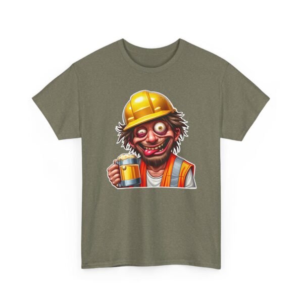 Construction Worker Beer T-Shirt — Funny Hard Hat Drinker Tee