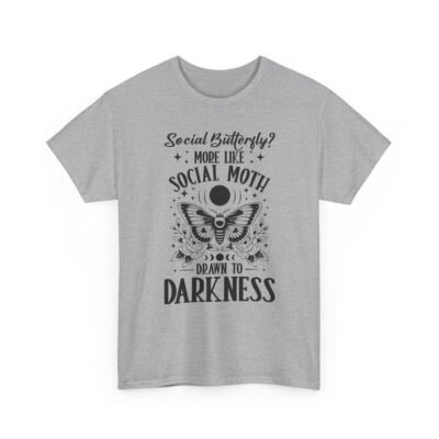 "Social Butterfly? More Like Social Moth" Gothic Graphic Tee