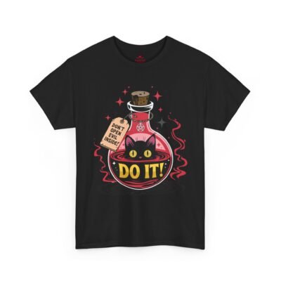 T-Shirt — Cute Witch Potion Cat 'Do It!' Graphic Tee