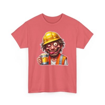 Construction Worker Beer T-Shirt — Funny Hard Hat Drinker Tee