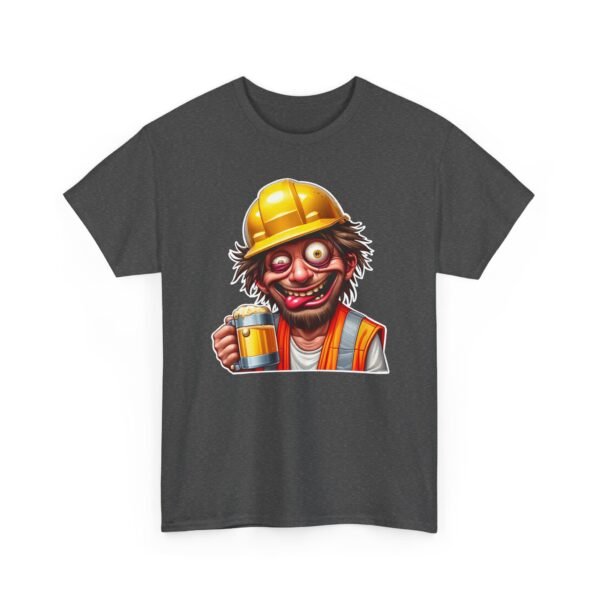 Construction Worker Beer T-Shirt — Funny Hard Hat Drinker Tee