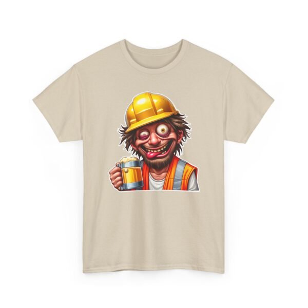 Construction Worker Beer T-Shirt — Funny Hard Hat Drinker Tee