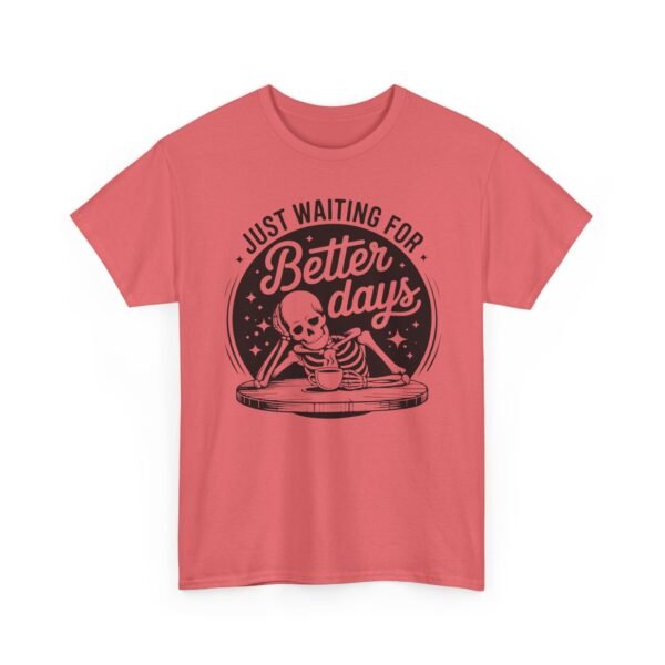 Just Waiting for Better Days Skeleton Tee — Vintage Goth Graphic T-Shirt