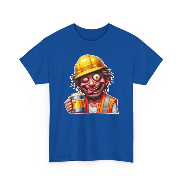 Construction Worker Beer T-Shirt — Funny Hard Hat Drinker Tee