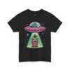 Alien UFO Abduction — Cute Green Alien Beaming Up Potted Marijuana Plant