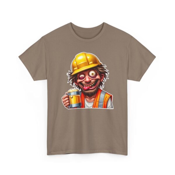 Construction Worker Beer T-Shirt — Funny Hard Hat Drinker Tee