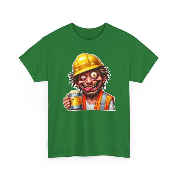 Construction Worker Beer T-Shirt — Funny Hard Hat Drinker Tee