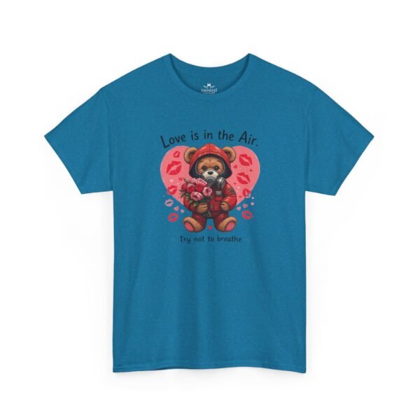 Love Is in the Air Teddy Bear T‑Shirt — 'Try Not to Breathe' Cute Valentine Tee