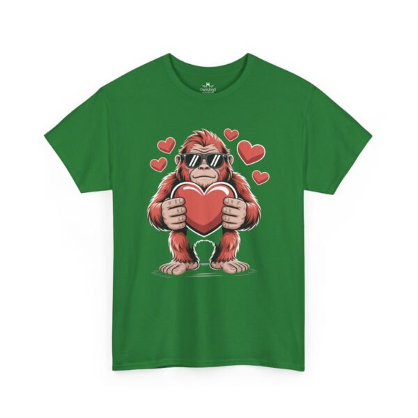 Bigfoot Holding Heart Tee - Cute Valentine Graphic T-Shirt