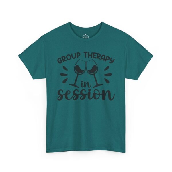 Wine T-Shirt — "Group Therapy in Session" Funny Wine Lover Tee