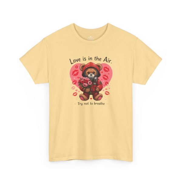 Love Is in the Air Teddy Bear T‑Shirt — 'Try Not to Breathe' Cute Valentine Tee