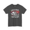 Love Is Dead Skeleton Tee — “Love Is Dead… I Saw The Body” Gothic Valentine T-Shirt