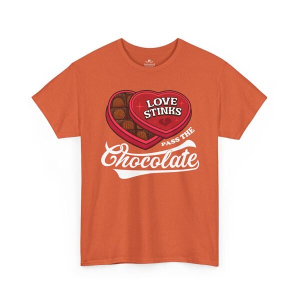 Love Stinks Pass The Chocolate T-Shirt — Funny Valentine Tee