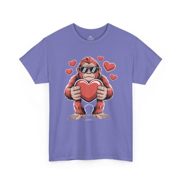 Bigfoot Holding Heart Tee - Cute Valentine Graphic T-Shirt