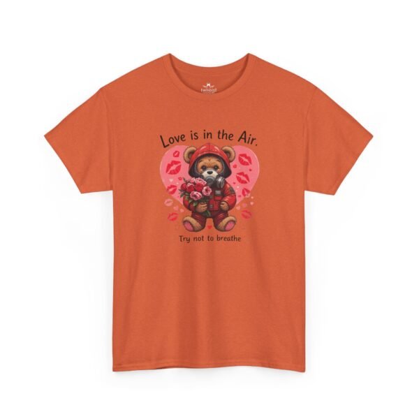 Love Is in the Air Teddy Bear T‑Shirt — 'Try Not to Breathe' Cute Valentine Tee