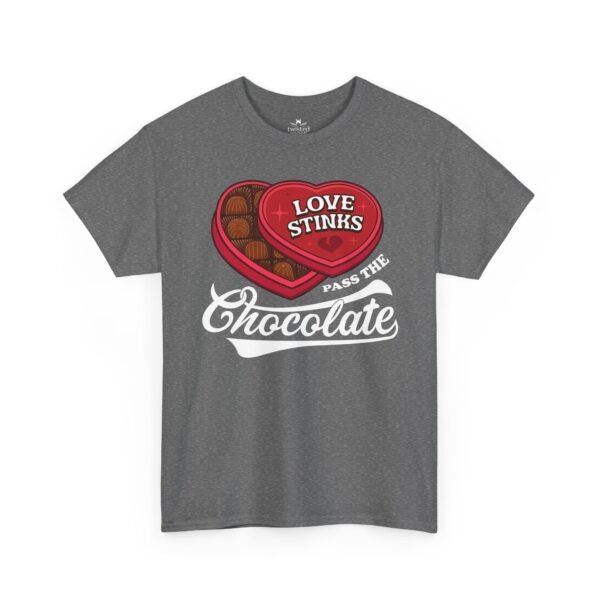 Love Stinks Pass The Chocolate T-Shirt — Funny Valentine Tee