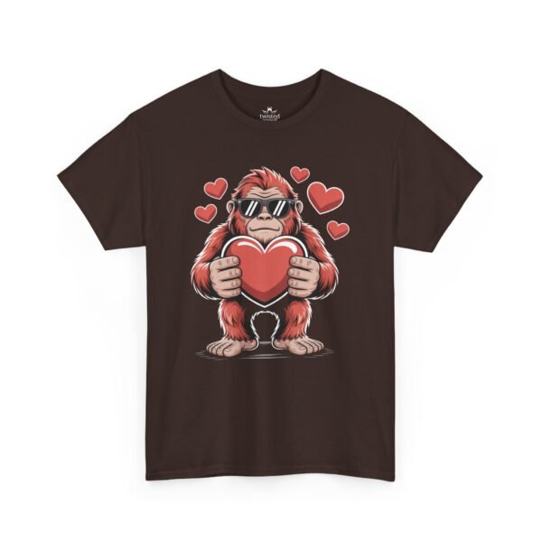 Bigfoot Holding Heart Tee - Cute Valentine Graphic T-Shirt