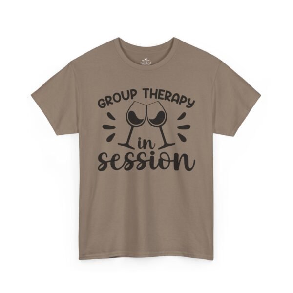 Wine T-Shirt — "Group Therapy in Session" Funny Wine Lover Tee