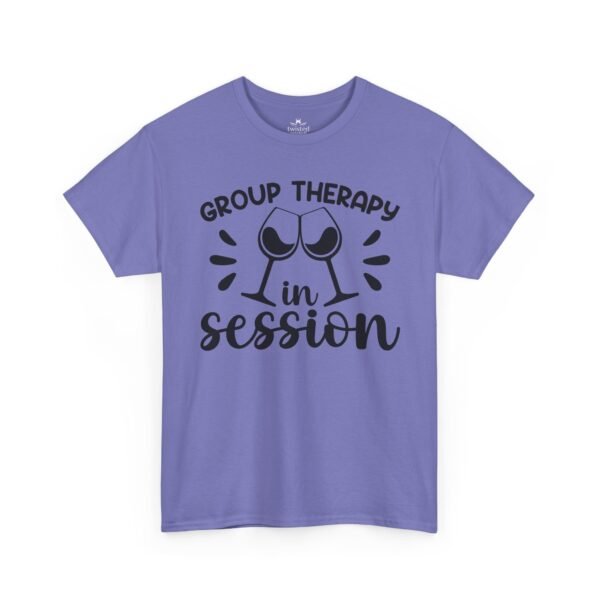 Wine T-Shirt — "Group Therapy in Session" Funny Wine Lover Tee