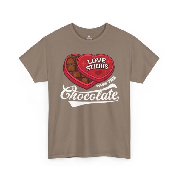 Love Stinks Pass The Chocolate T-Shirt — Funny Valentine Tee