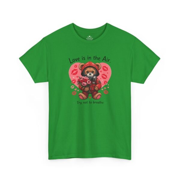 Love Is in the Air Teddy Bear T‑Shirt — 'Try Not to Breathe' Cute Valentine Tee