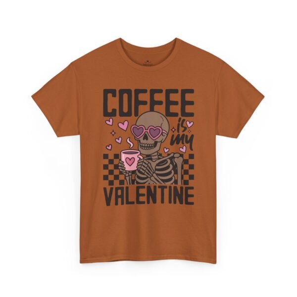 4306241022390746560_2048.jpeg Coffee Is My Valentine T-Shirt — Skeleton Coffee Lover Tee for Valentine’s Day