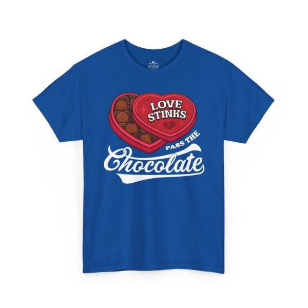 Love Stinks Pass The Chocolate T-Shirt — Funny Valentine Tee