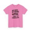 "No Date, No Drama, Just Chocolate" Cute Cat Valentine Tee