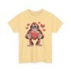 Bigfoot Holding Heart Tee - Cute Valentine Graphic T-Shirt
