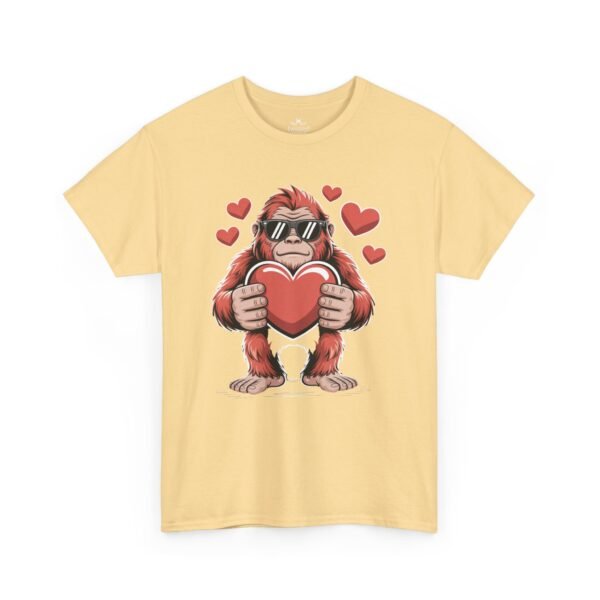 Bigfoot Holding Heart Tee - Cute Valentine Graphic T-Shirt