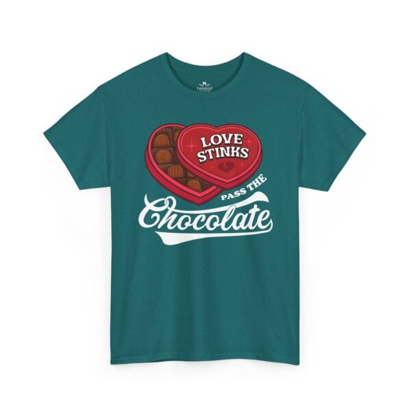 Love Stinks Pass The Chocolate T-Shirt — Funny Valentine Tee