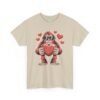 Bigfoot Holding Heart Tee - Cute Valentine Graphic T-Shirt
