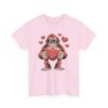 Bigfoot Holding Heart Tee - Cute Valentine Graphic T-Shirt