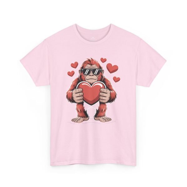 Bigfoot Holding Heart Tee - Cute Valentine Graphic T-Shirt
