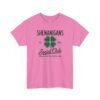 Shenanigans Social Club T‑Shirt — Plaid Shamrock St. Patrick’s Day Tee