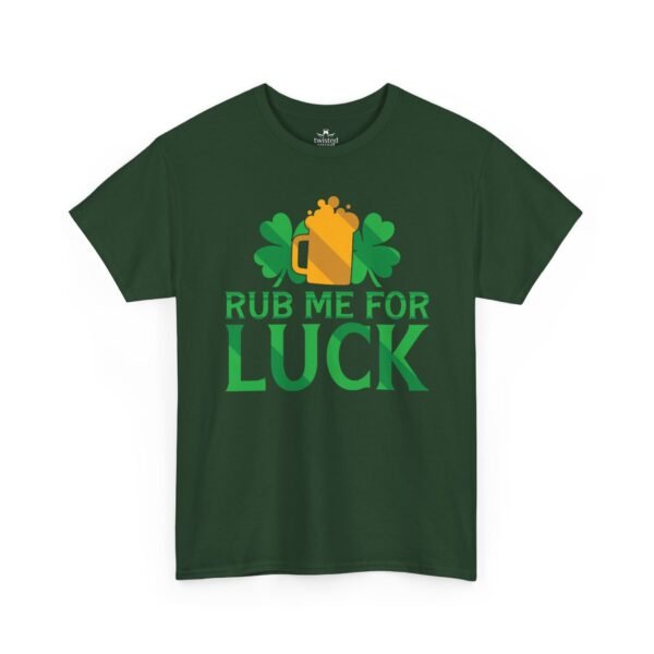 Rub Me For Luck T-Shirt — Funny St. Patrick’s Day Shamrock & Pot of Gold Tee