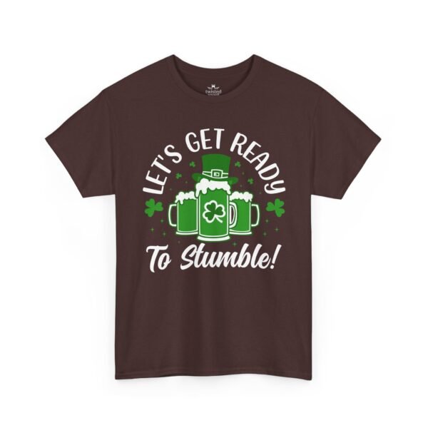 St. Patrick's Day Tee - "Let's Get Ready To Stumble" Beer & Shamrock Graphic