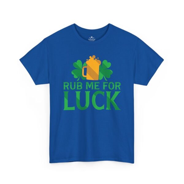 Rub Me For Luck T-Shirt — Funny St. Patrick’s Day Shamrock & Pot of Gold Tee