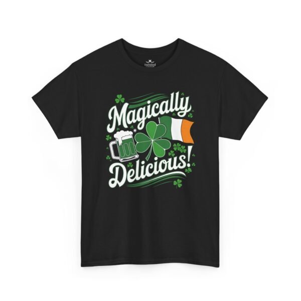St. Patrick's Day T-Shirt — "Magically Delicious!" Shamrock Beer Tee