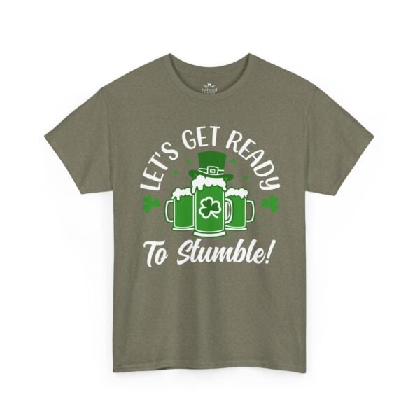 St. Patrick's Day Tee - "Let's Get Ready To Stumble" Beer & Shamrock Graphic