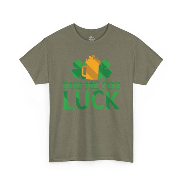 Rub Me For Luck T-Shirt — Funny St. Patrick’s Day Shamrock & Pot of Gold Tee