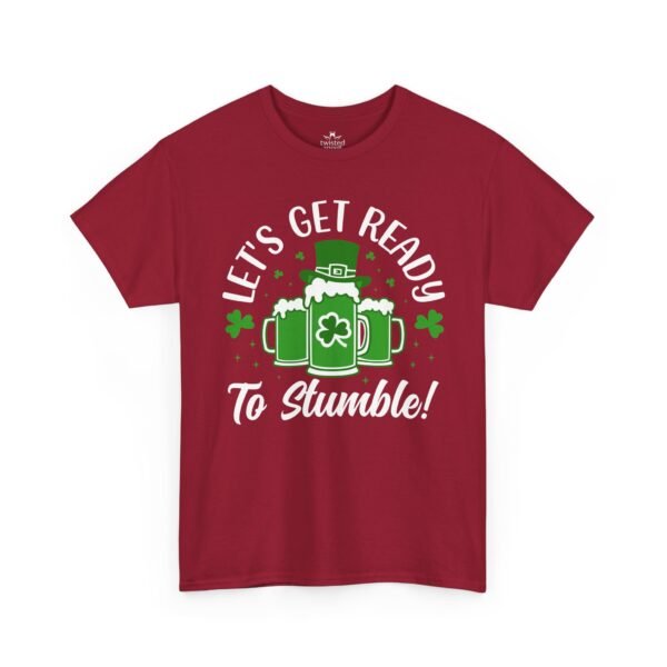 St. Patrick's Day Tee - "Let's Get Ready To Stumble" Beer & Shamrock Graphic