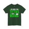I'm Here For Titties and Beer T‑Shirt – Funny St. Patrick's Day Party Tee