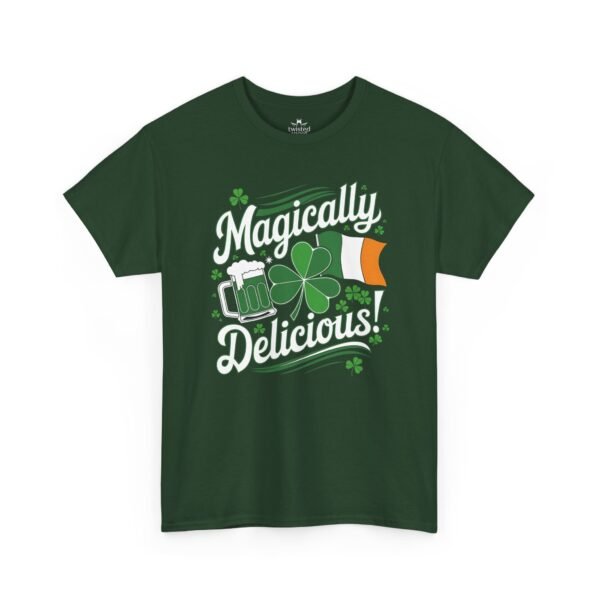St. Patrick's Day T-Shirt — "Magically Delicious!" Shamrock Beer Tee