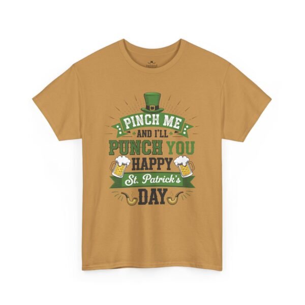 St. Patrick's Day Tee - "Pinch Me and I'll Punch You Happy" Funny Irish Drinking Shirt